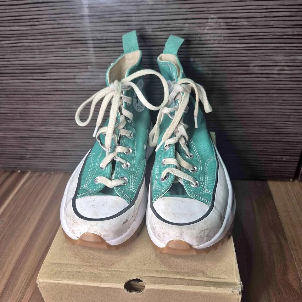 Converse Run Star Hike High Top Sneakers - Teal size 6