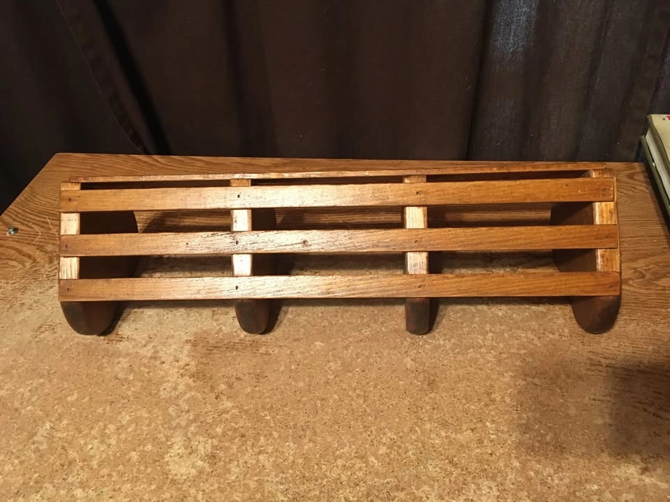 Vintage Wood Heart Corner Shelf - 4 Tier - photo 3