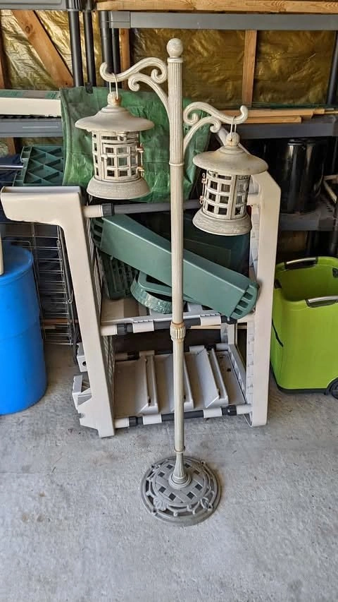 Outdoor Lantern with Post - Iron Innova 58" Tall