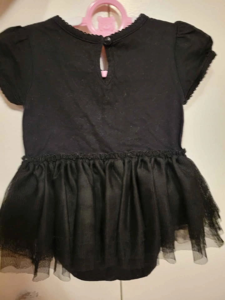 The Children's Place Black Tutu Romper Dress 3-6M - photo 2