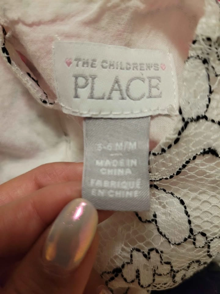 Baby Dress Black Lace White 3-6M - photo 3