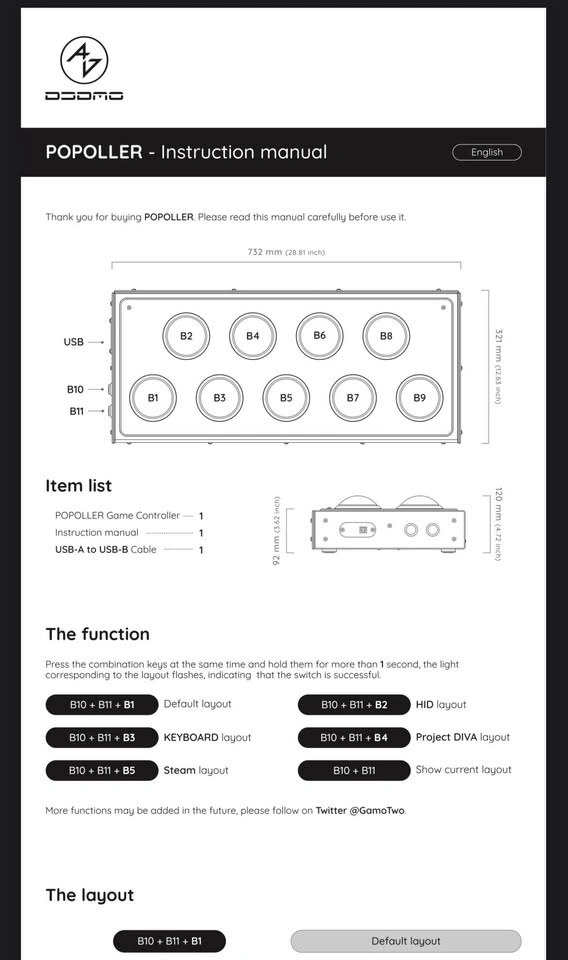 DJDAO Popoller Button Controller, Plug n’ Play - photo 5