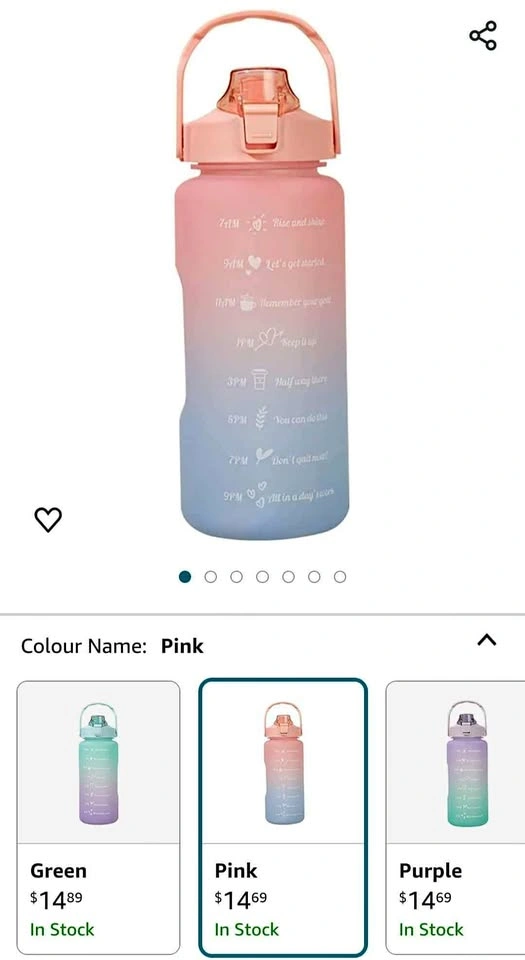 Rainbow Daily Water Bottle 2000ml
