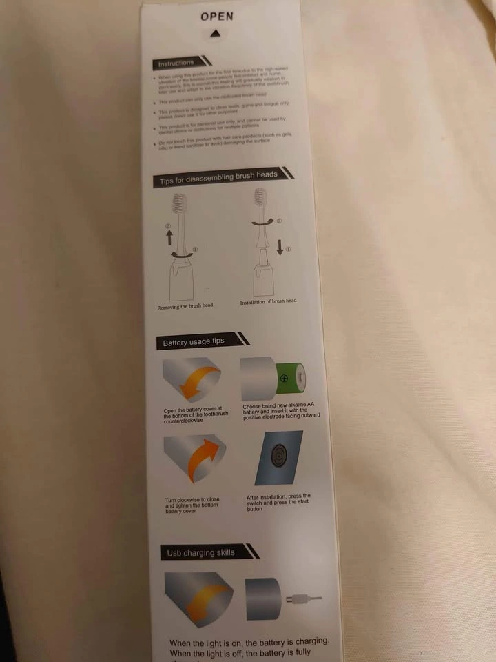 Electric toothbrush with 7 heads, new, white - photo 3