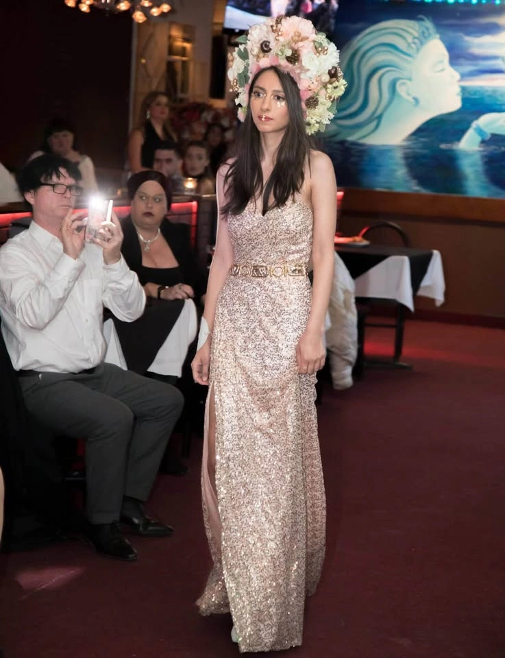 Elegant golden dress