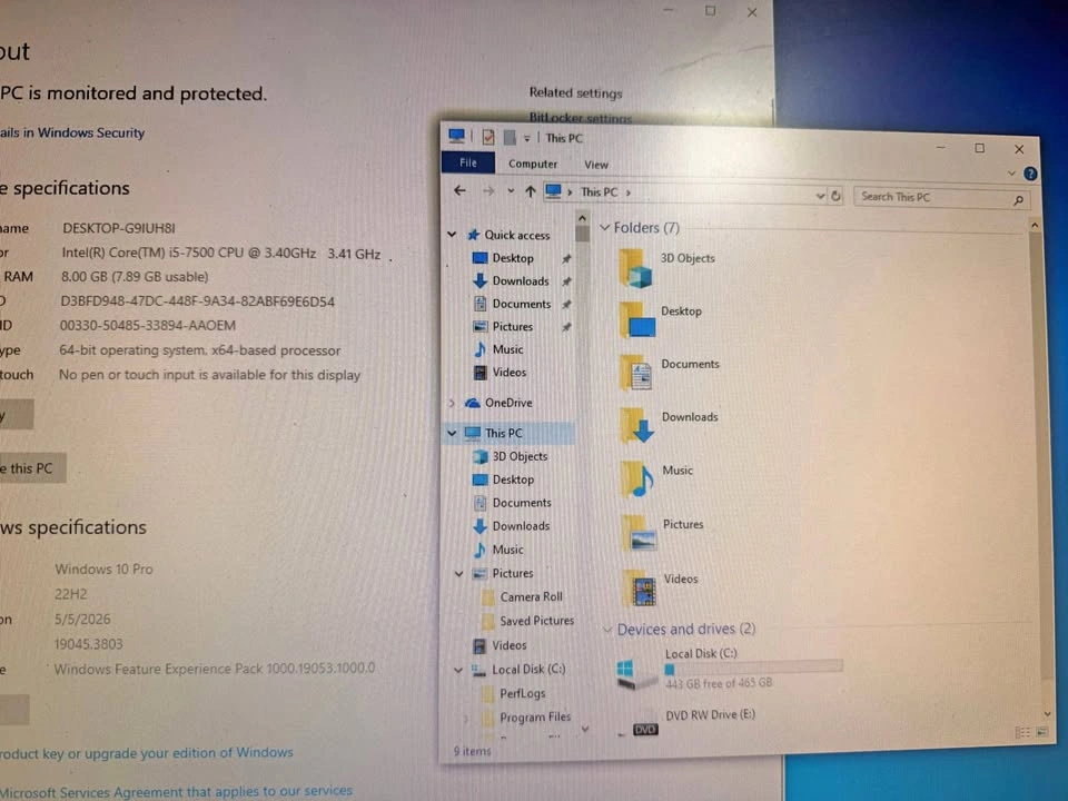 Lenovo ThinkCentre i5 Desktop PC - 8GB RAM - 500GB