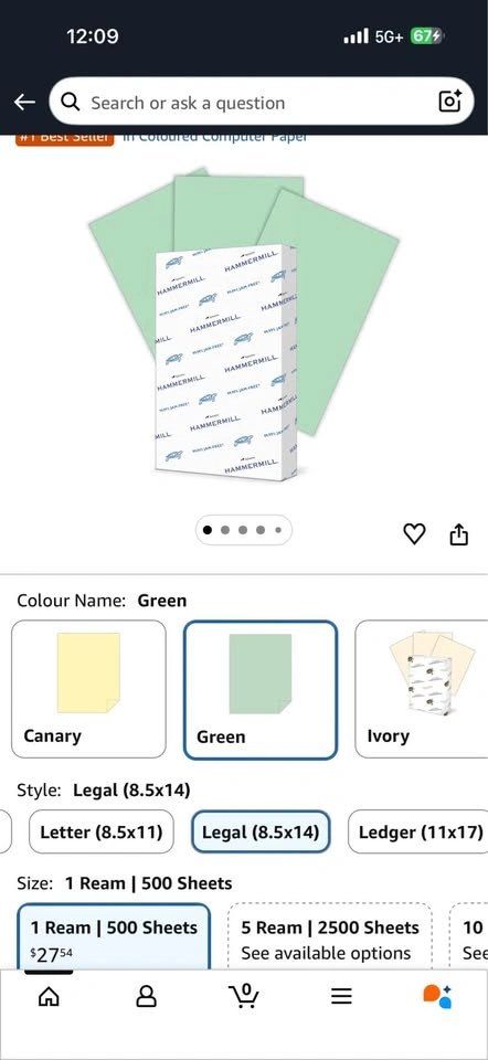 Hammermill Colors Green Paper - 8.5" x 14" - 13 Packs - photo 4