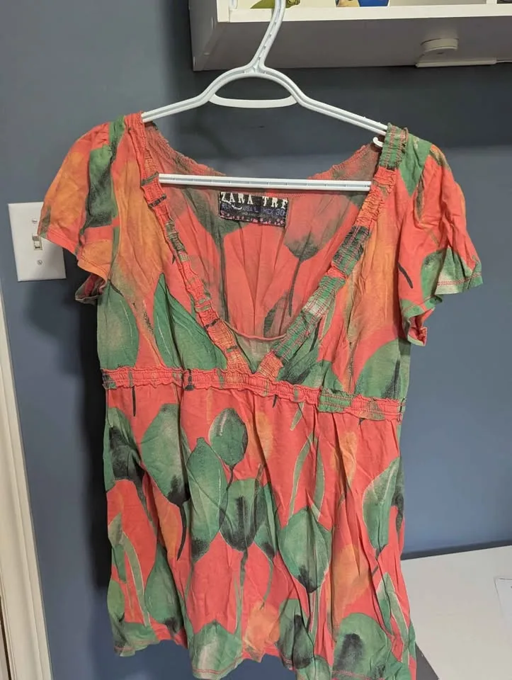 Zara floral summer sleeveless top size L, Waterdown pickup image indicator(3)