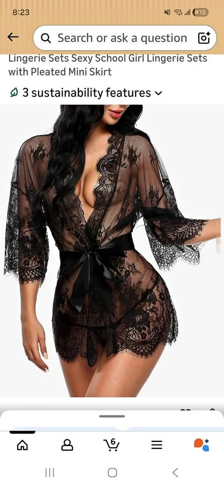 Avidlove Women's Lace Kimono Robe Babydoll Lingerie XXL