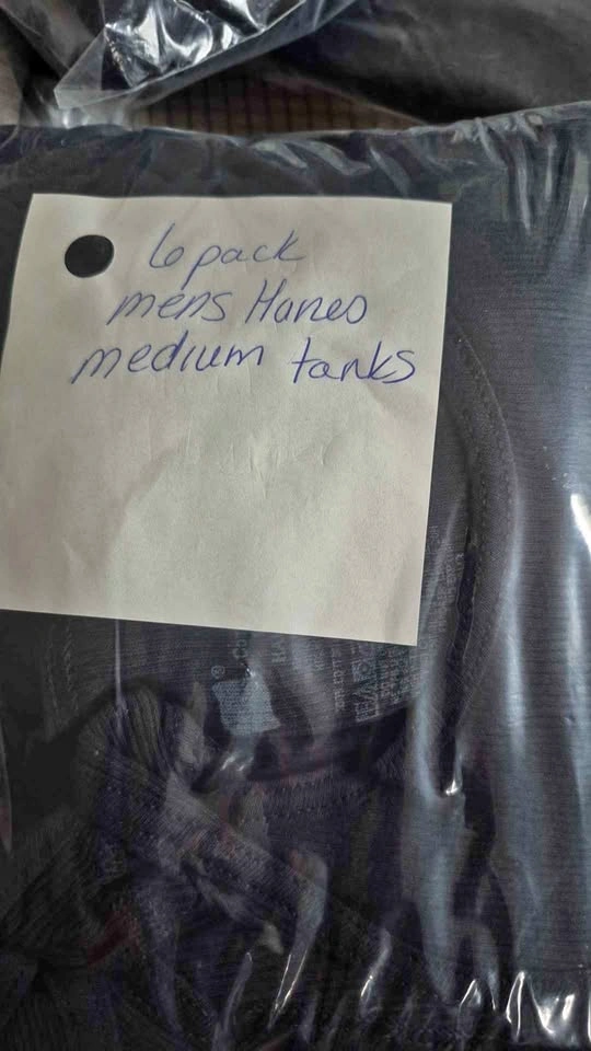 6 Pack Mens Hanes Medium Tanks