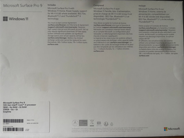 Microsoft Surface Pro 9 i5/16GB/256GB + Accessories + Box - photo 3