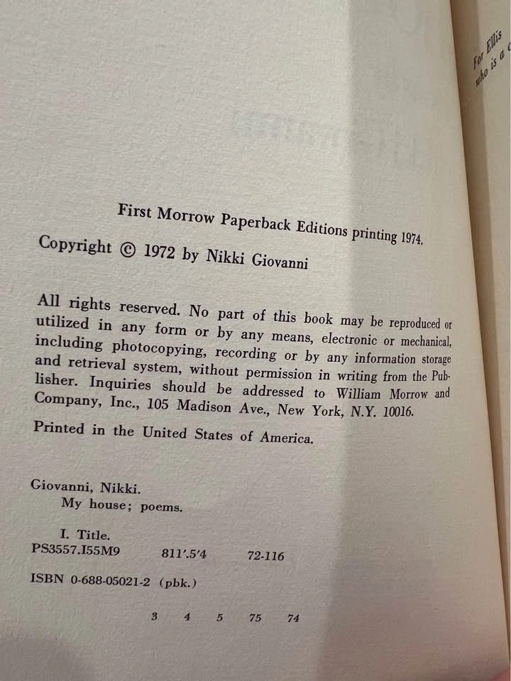 My House by Nikki Giovanni 1974 - photo 2
