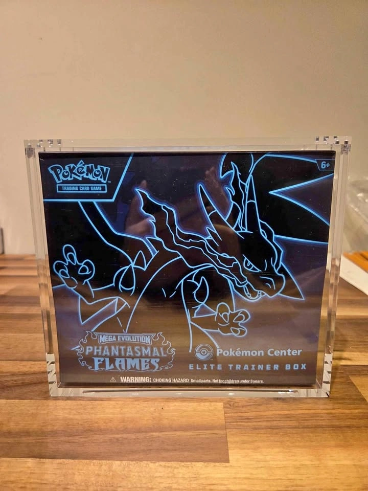 8mm Acrylic ETB Display Case for Pokémon w/ Magnetic Lid