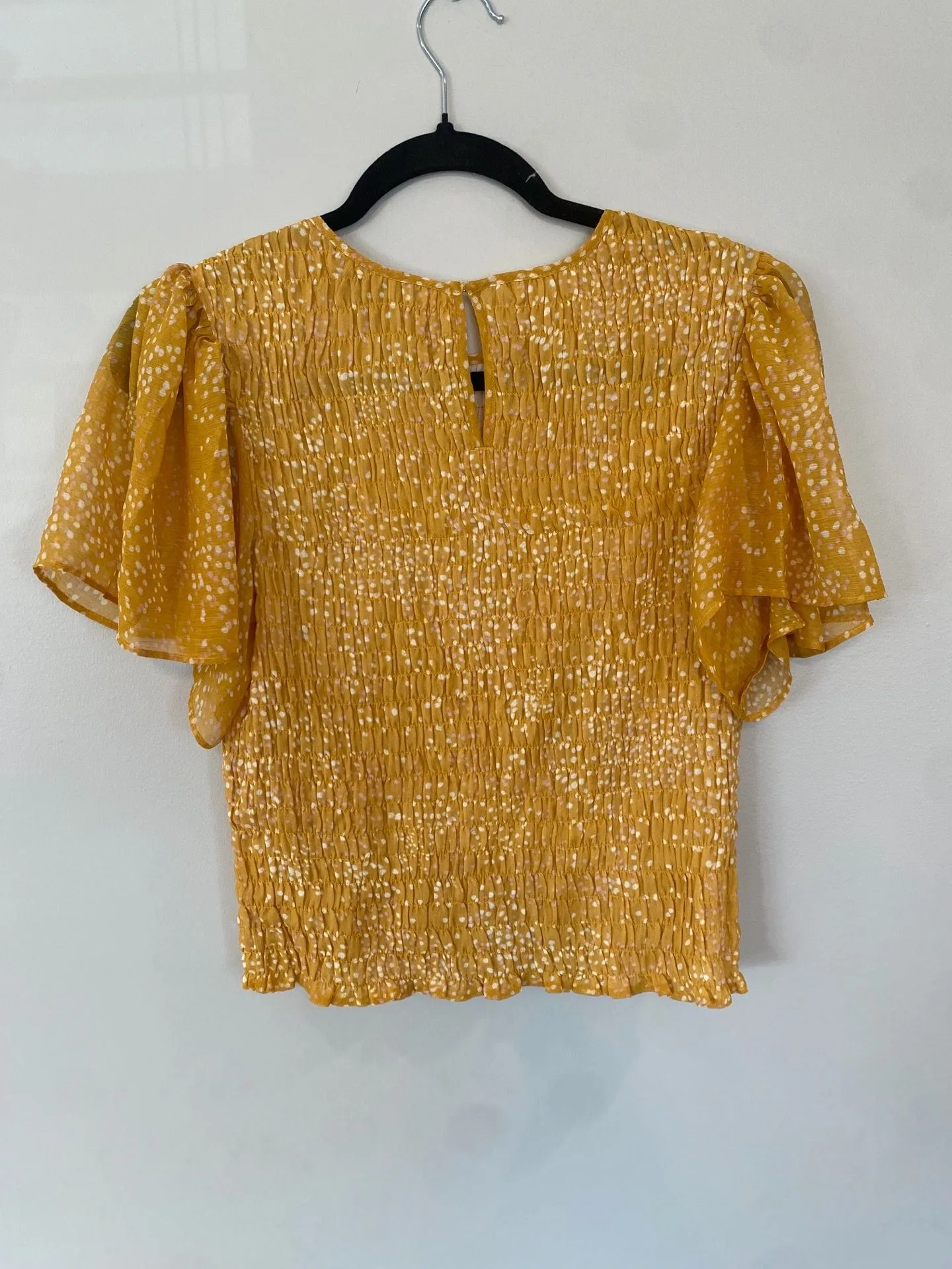 NWT Women’s Medium Express Yellow & White Blouse $20 - photo 2