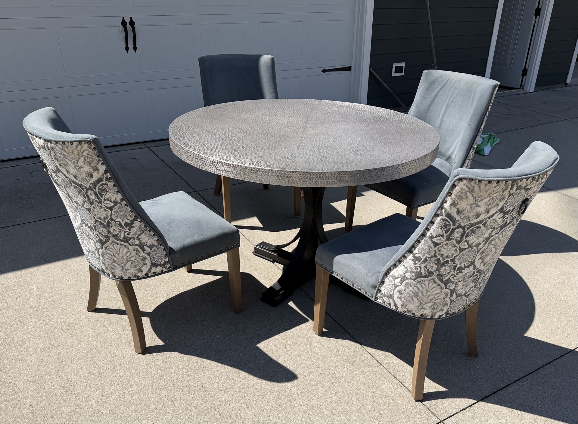 NEW Indoor/Outdoor 50” Round Table with Pedestal Base - $200