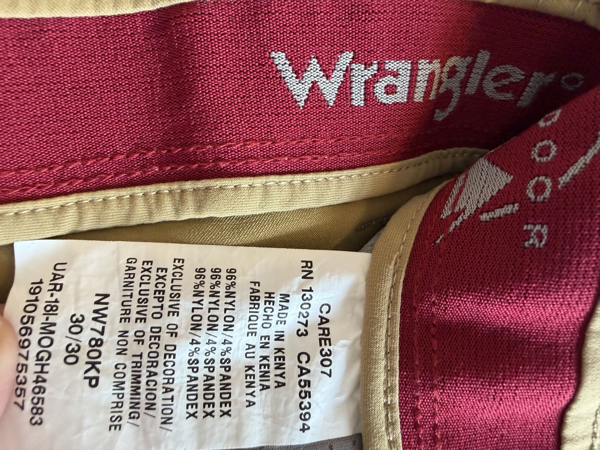 Men's Wrangler Outdoor Pants Size 30x30 Camel Color $8 - photo 2