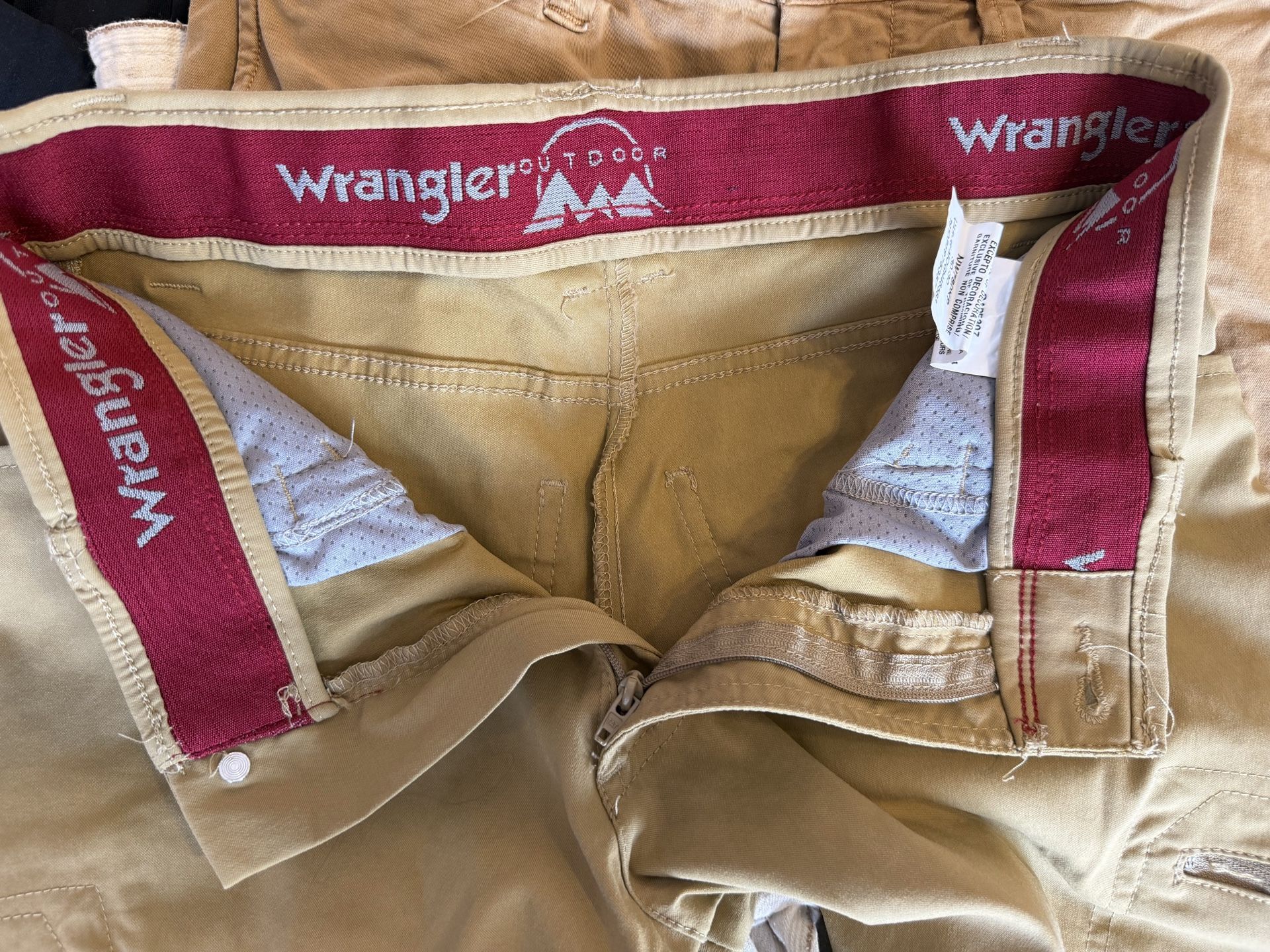 Men's Wrangler Outdoor Pants Size 30x30 Camel Color $8 - photo 3
