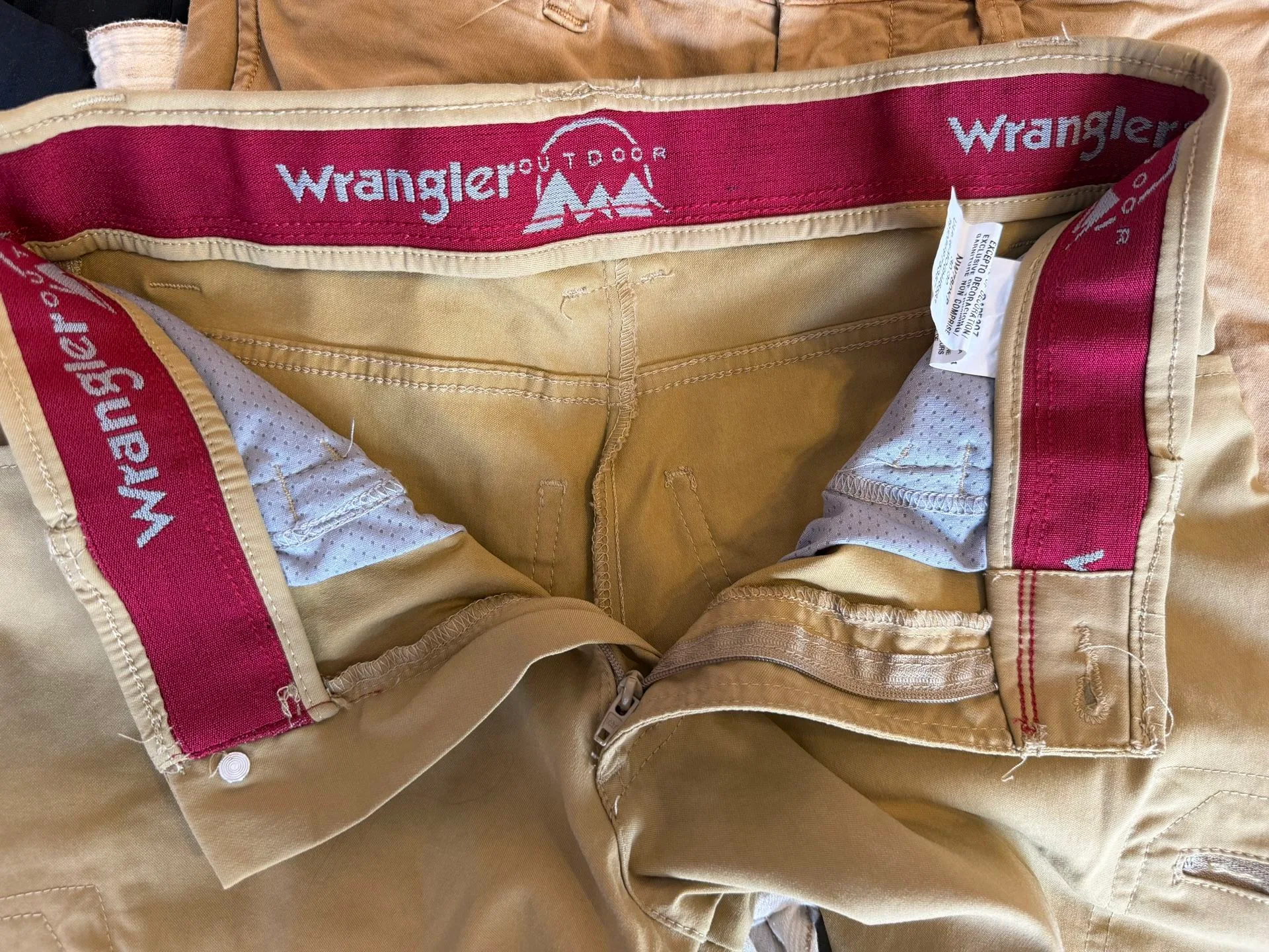 Men's Wrangler Outdoor Pants Size 30x30 Camel Color $8 - photo 3