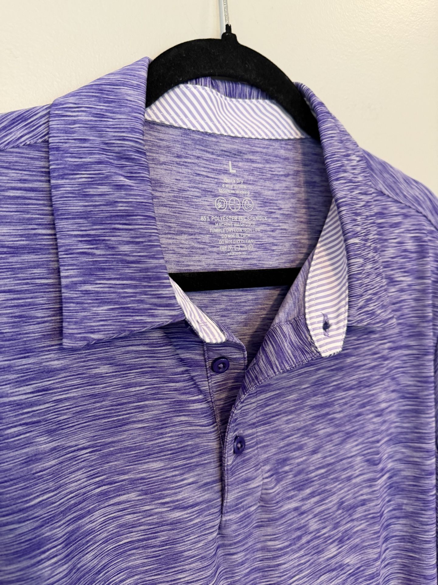 Men's Large Dry-fit Polos - Blue & Purple - photo 2