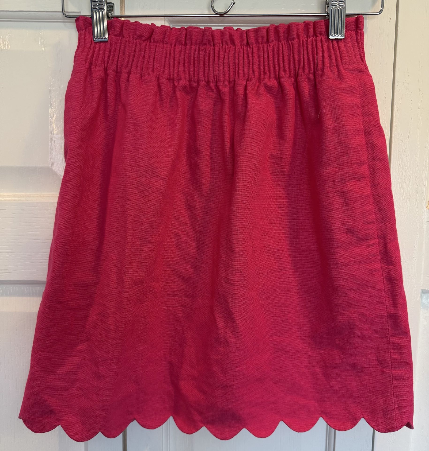 Like New JCrew Women’s size 00 Hot Pink Linen Skirt $10