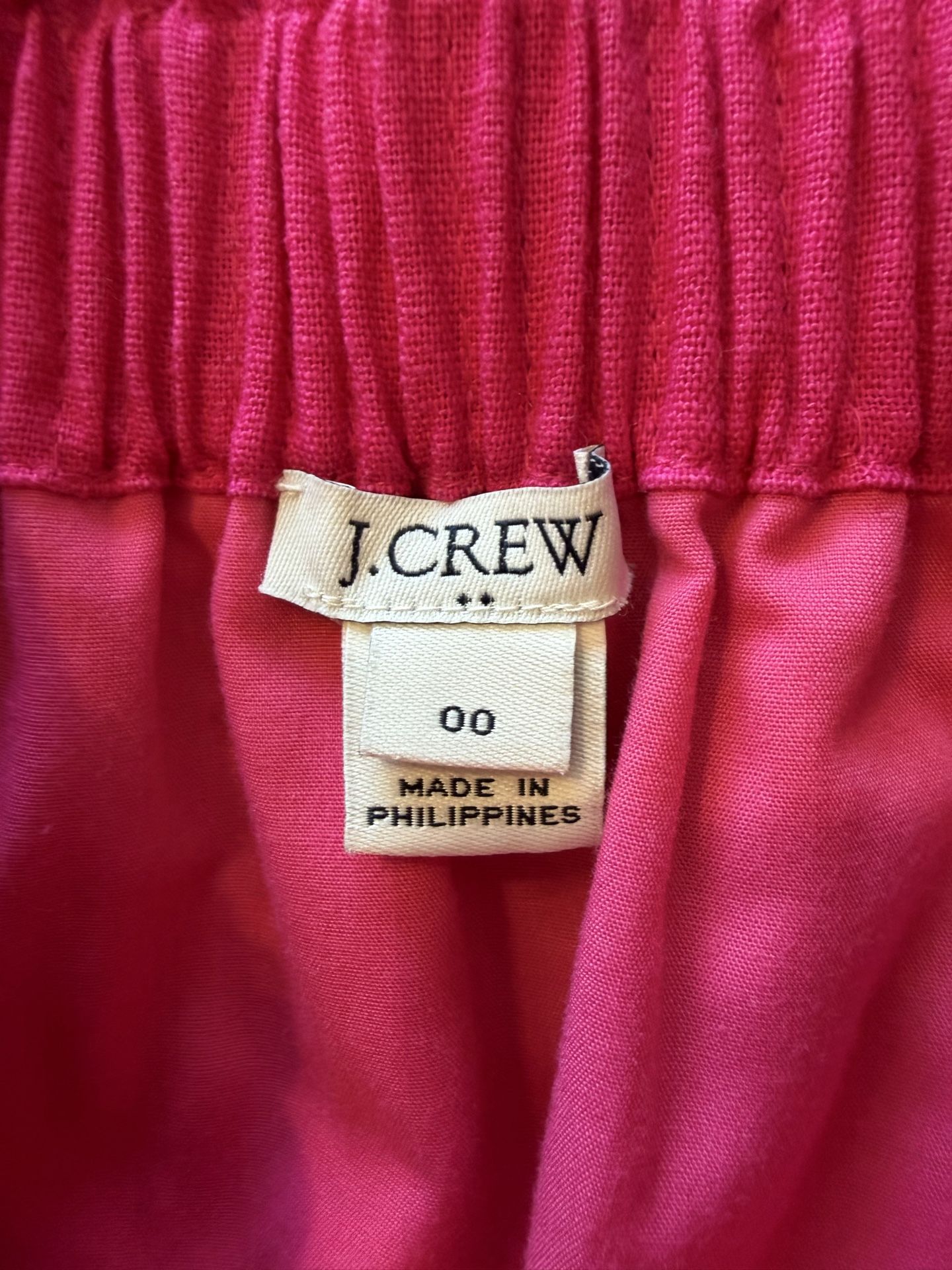 Like New JCrew Women’s size 00 Hot Pink Linen Skirt $10 - photo 3