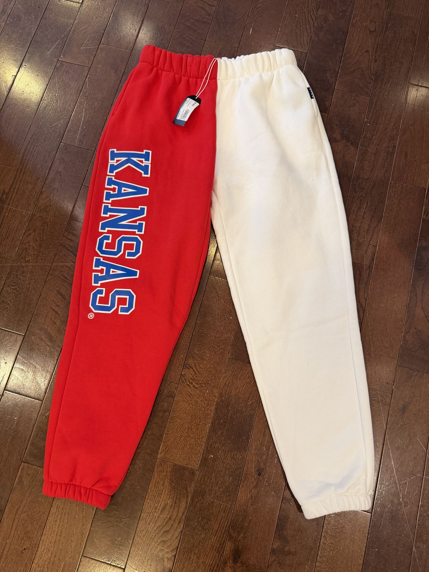 NWT Kansas Jayhawks Color-Block Sweatpants - Adult Medium
