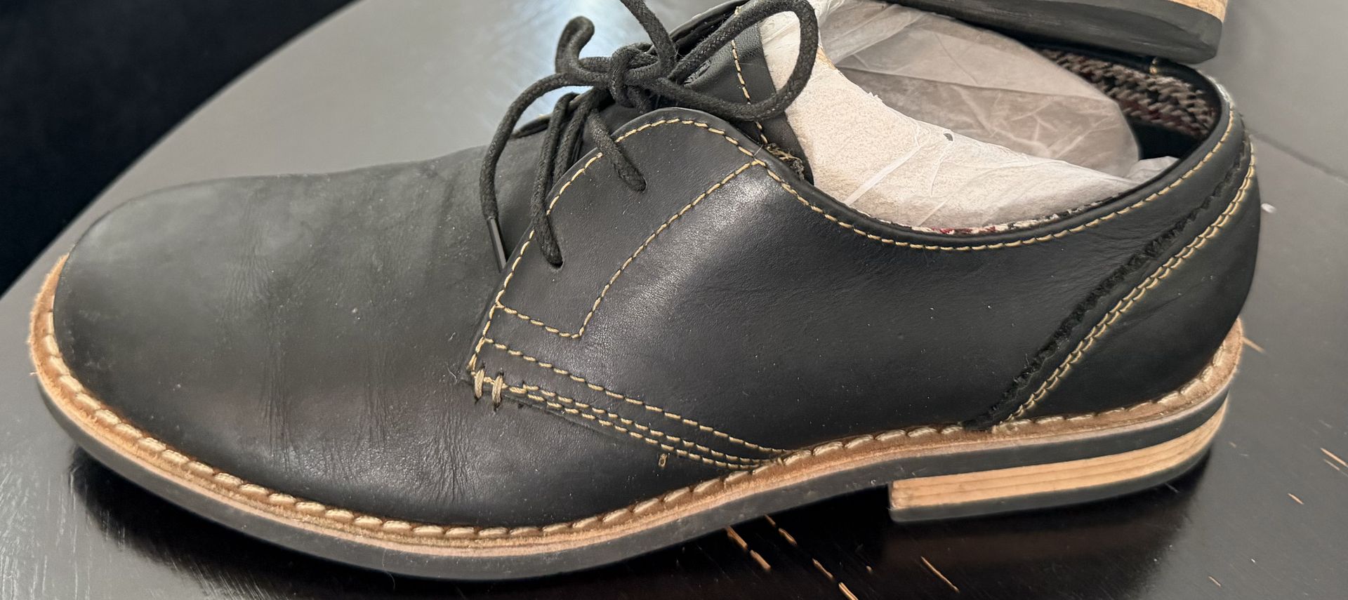 Men's Penguin Original Waylon Black Leather Oxford Shoes Size 13