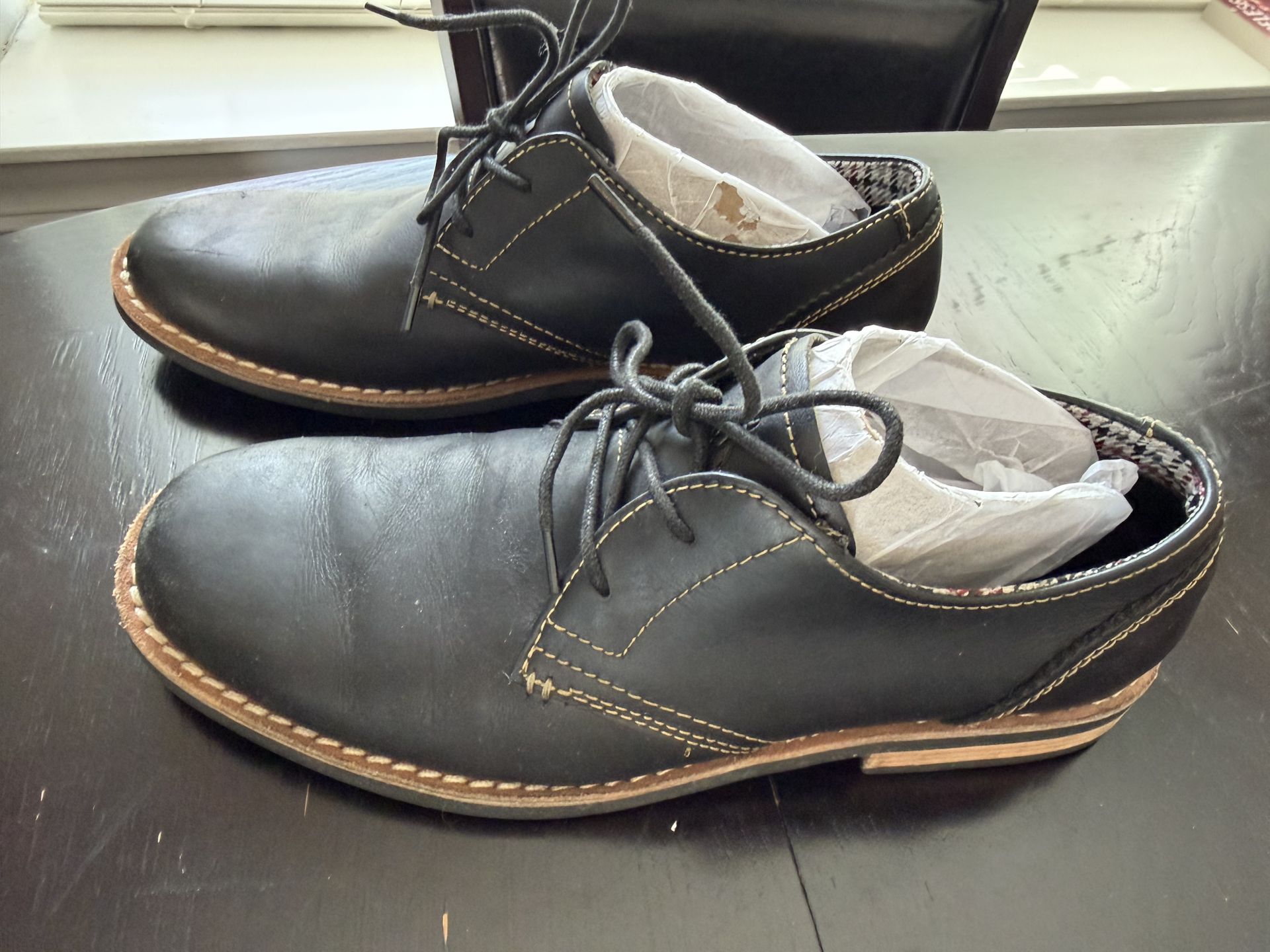 Men's Penguin Original Waylon Black Leather Oxford Shoes Size 13 - photo 2