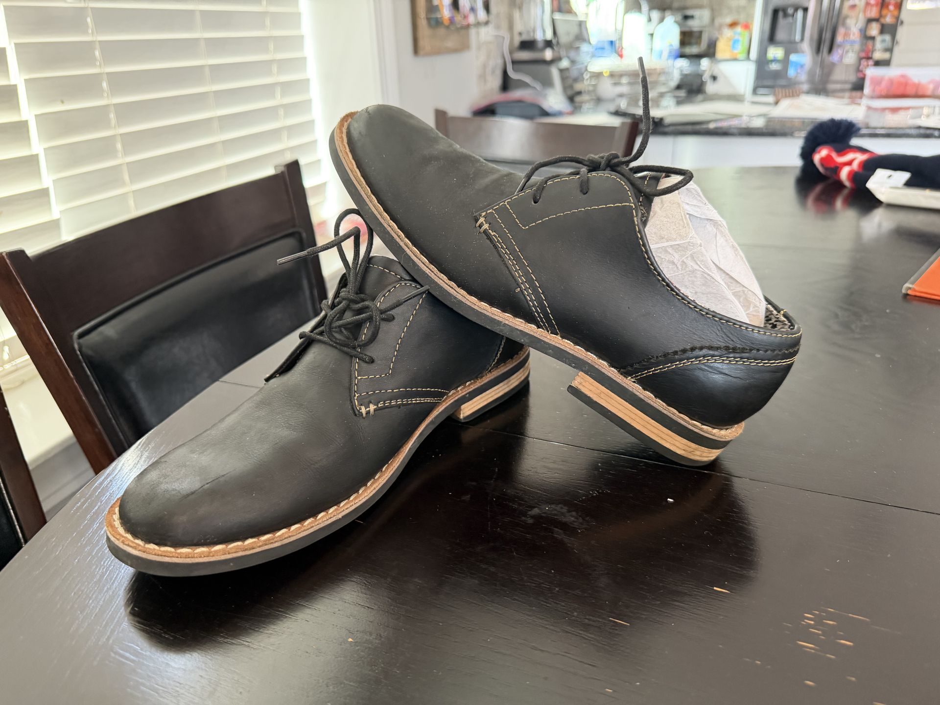 Men's Penguin Original Waylon Black Leather Oxford Shoes Size 13 - photo 5