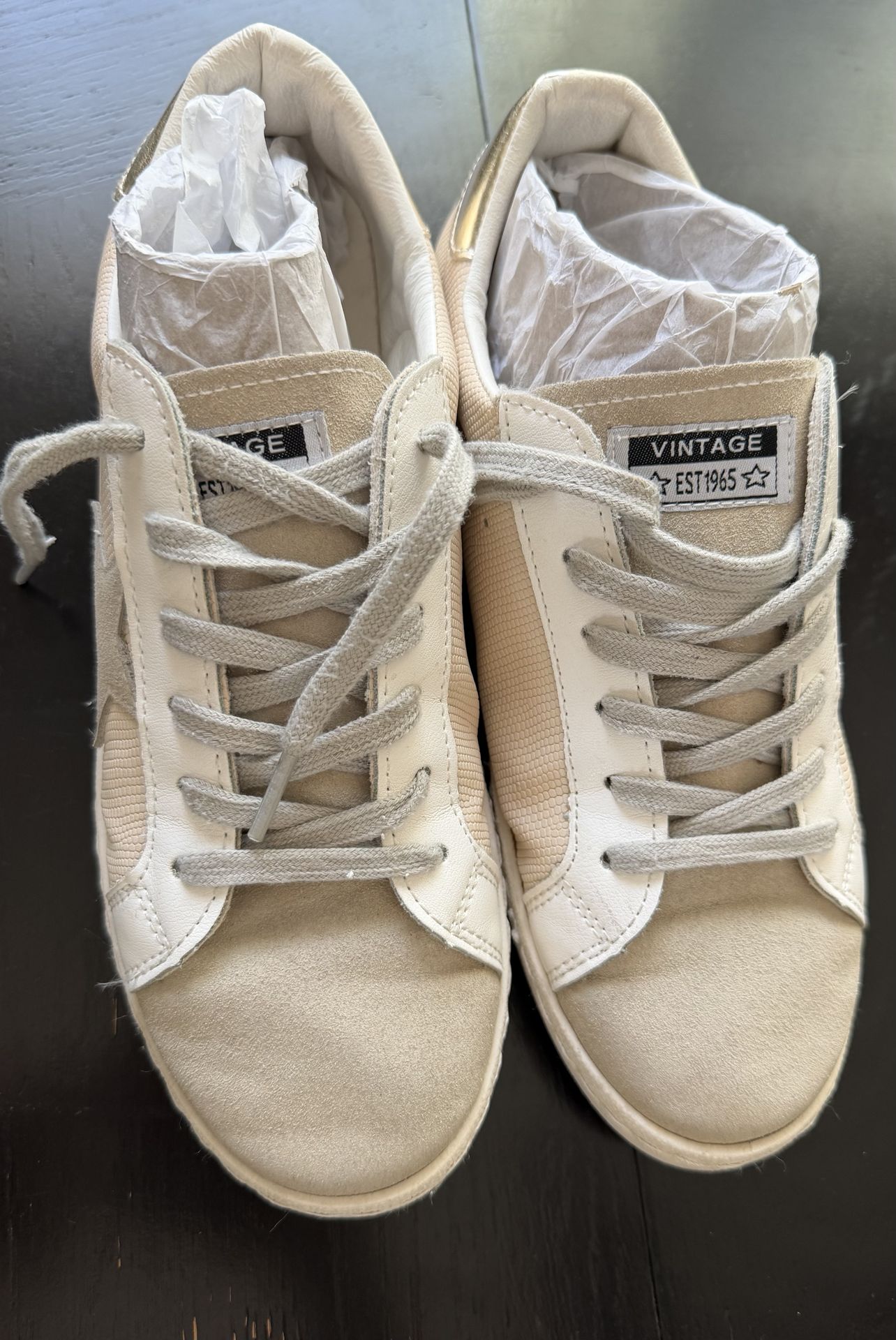 Women’s 7.5 Canvas & suede sneakers, Vintage Havana Bianca - photo 5