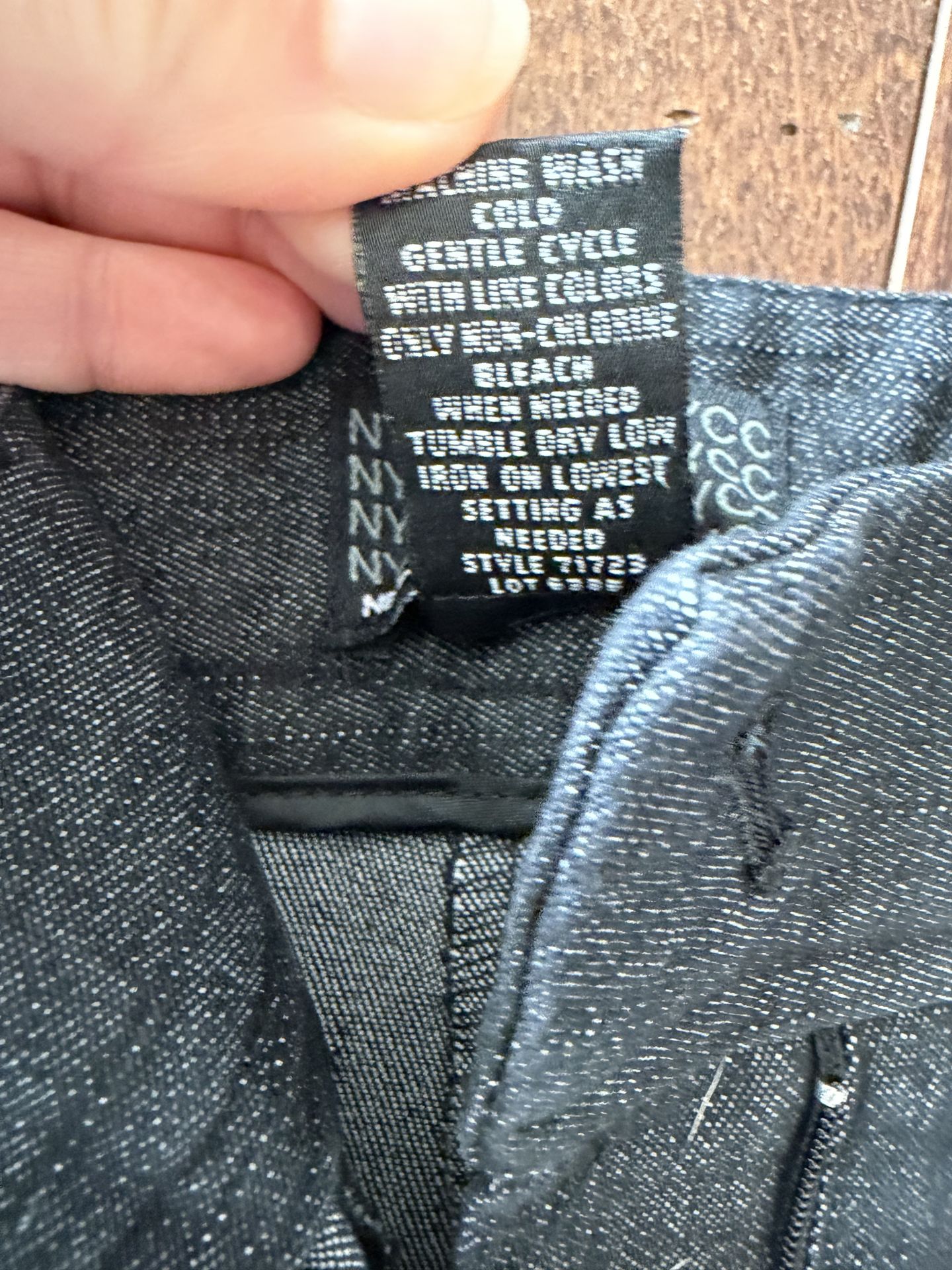 Women’s Like New Size 6 Charcoal Gray Polished Denim Dress Pants - photo 5