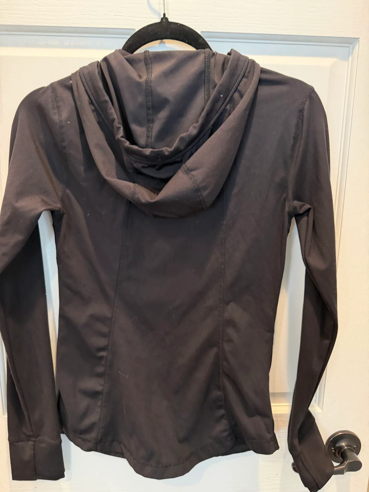 Women's Small Black Athletic Zip Up Jacket w/ Ruching $10 - photo 3