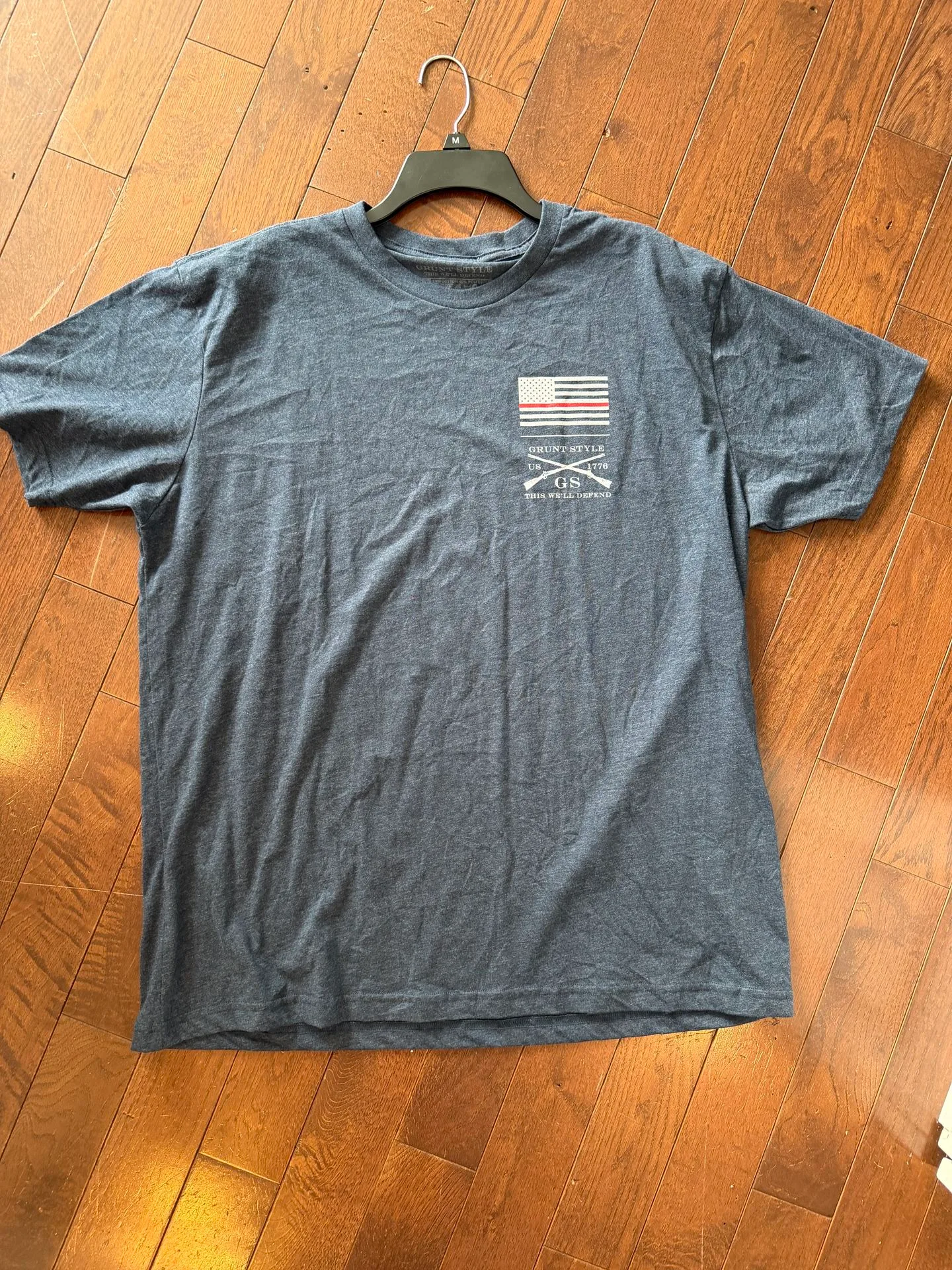 Men's Grunt Style 1776 V-neck T-Shirt, Size 2XL, Navy Blue