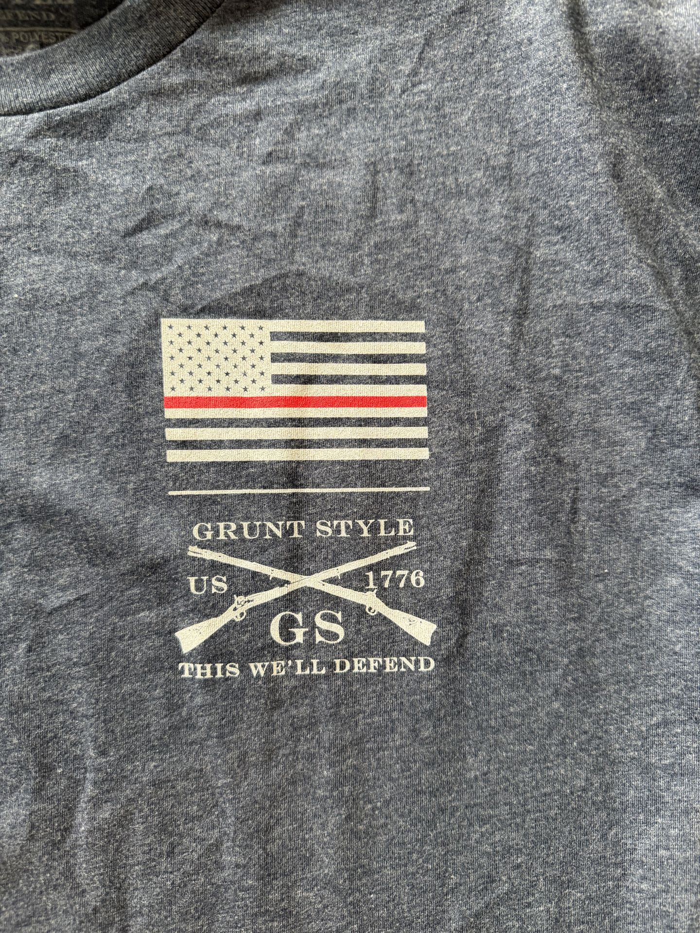 Men's Grunt Style 1776 V-neck T-Shirt, Size 2XL, Navy Blue - photo 2
