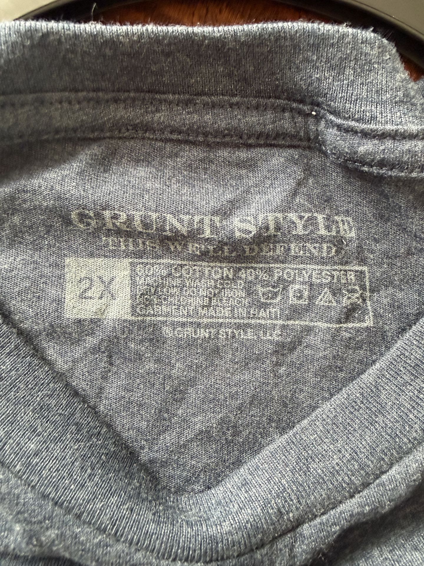 Men's Grunt Style 1776 V-neck T-Shirt, Size 2XL, Navy Blue - photo 3