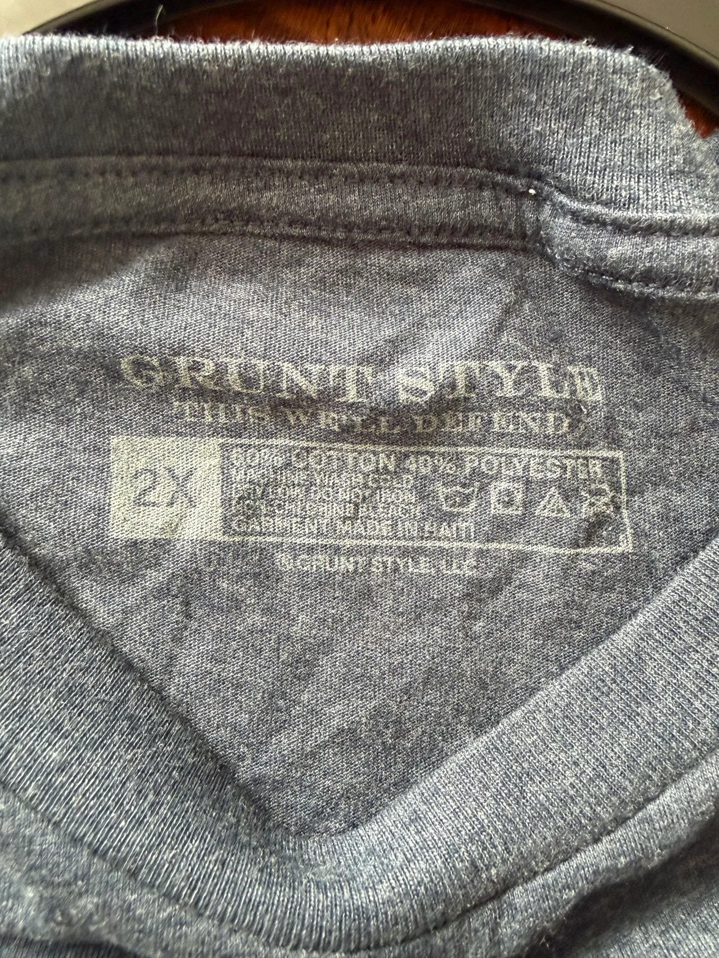 Men's Grunt Style 1776 V-neck T-Shirt, Size 2XL, Navy Blue - photo 3