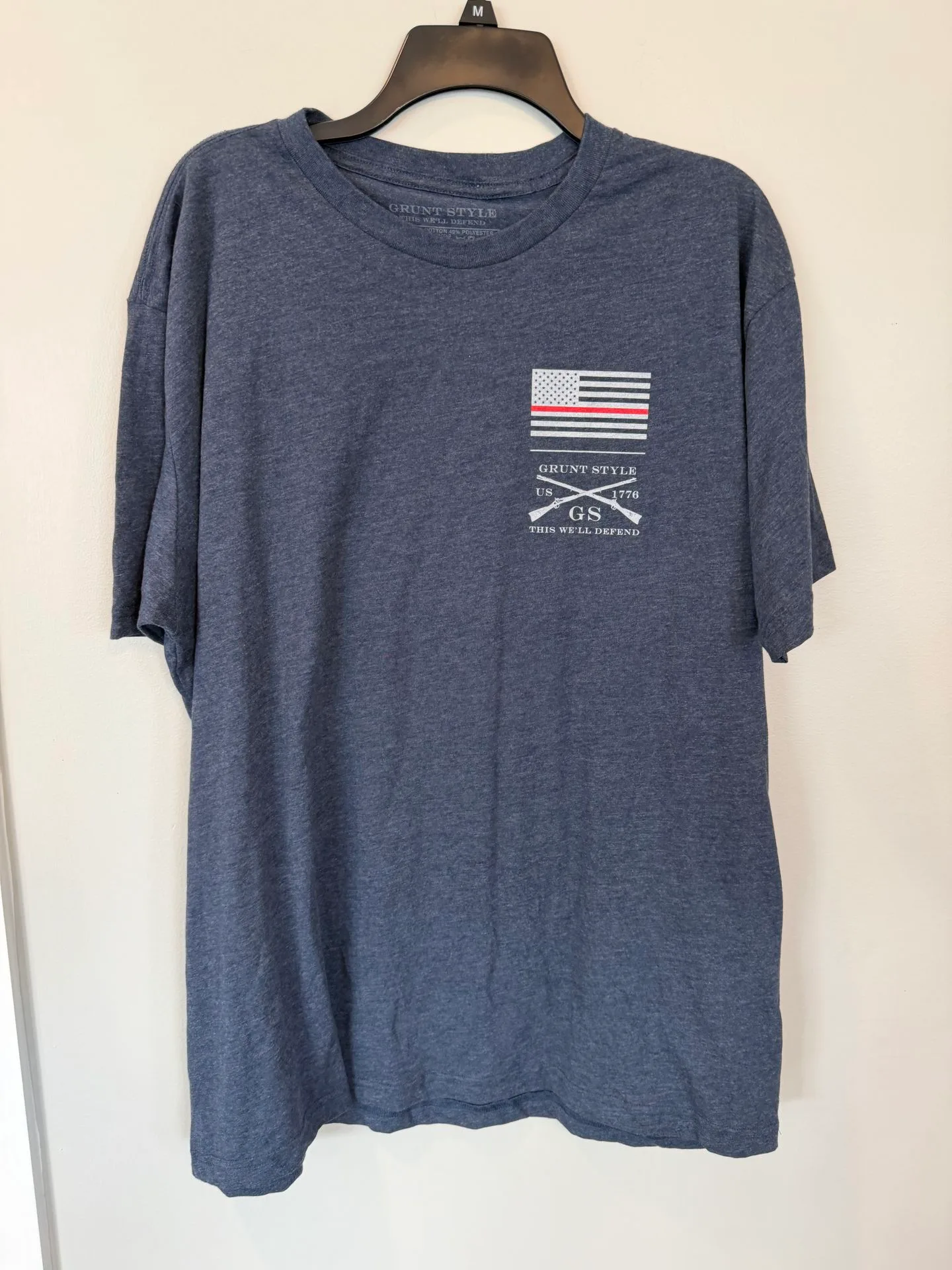 Men's Grunt Style 1776 V-neck T-Shirt, Size 2XL, Navy Blue - photo 4