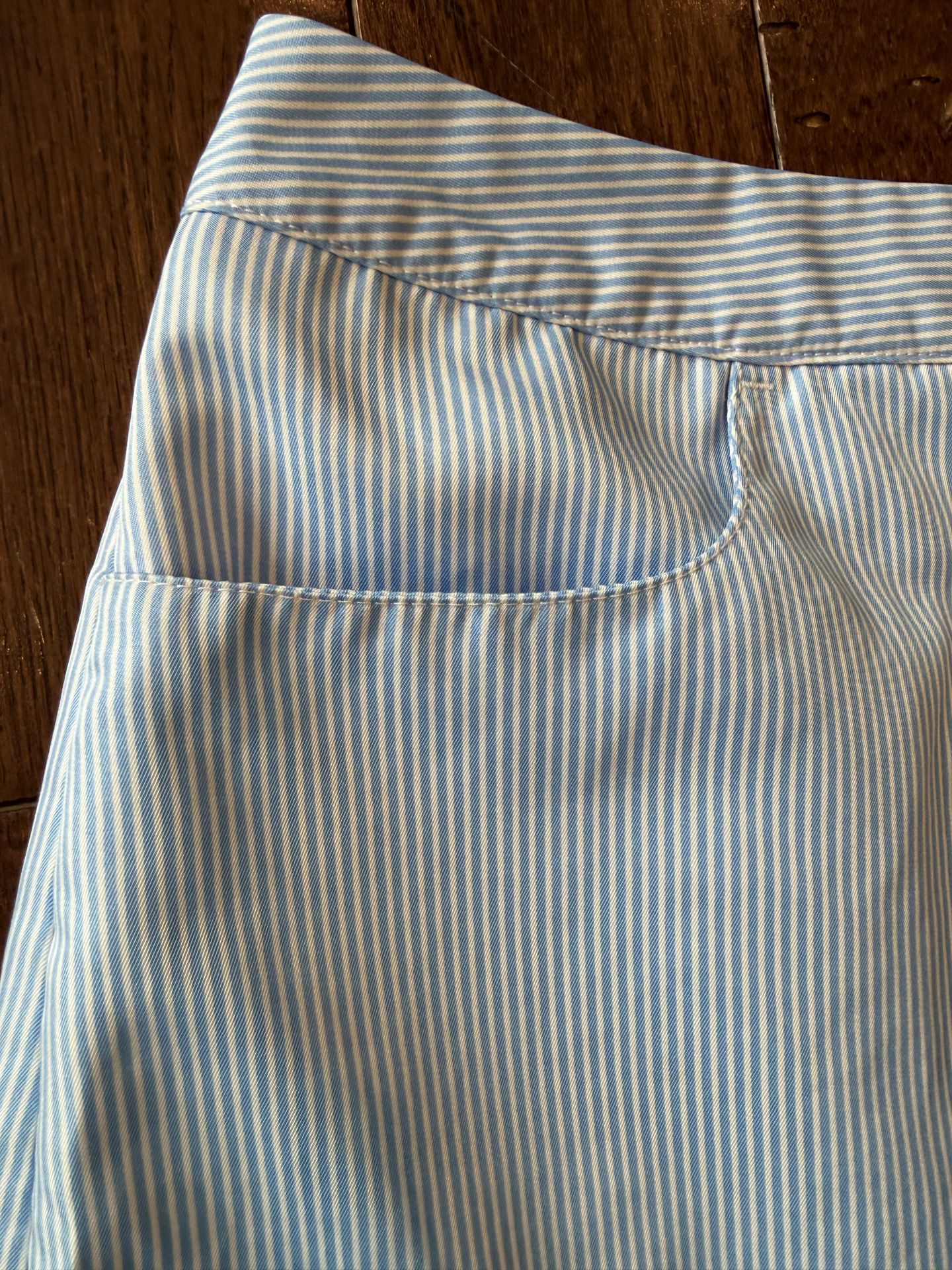 Women's Adidas Size 4 Blue & White Stripe Pleated Skort - photo 3