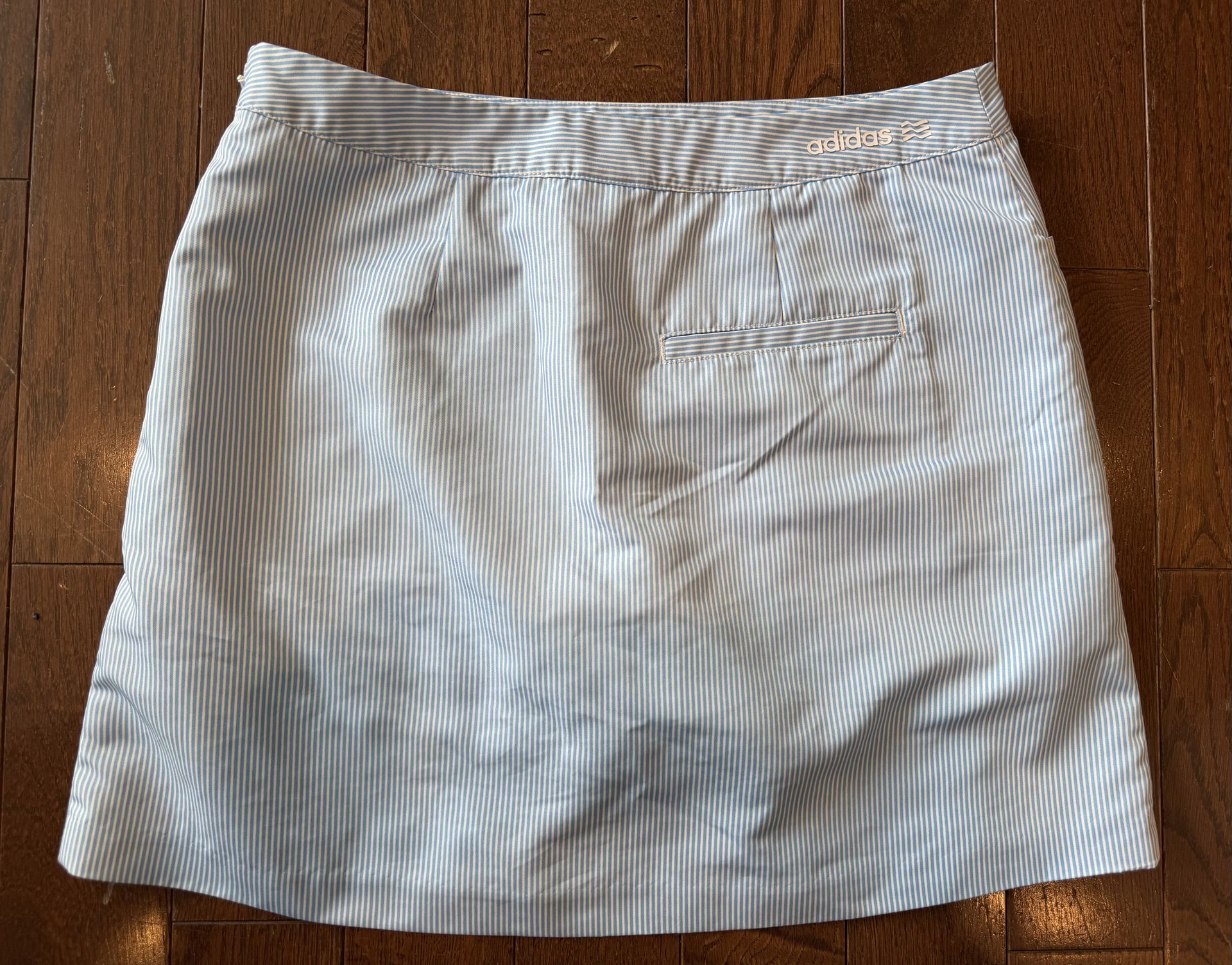 Women's Adidas Size 4 Blue & White Stripe Pleated Skort - photo 4