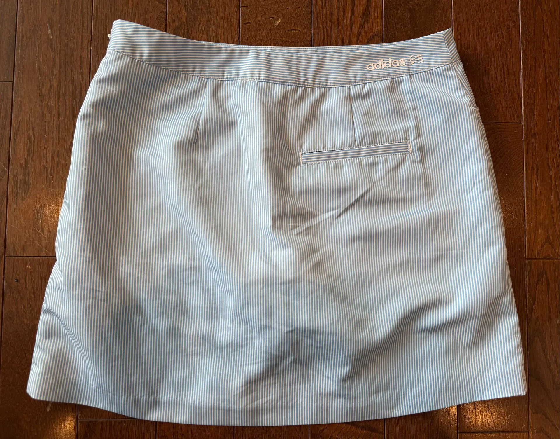 Women's Adidas Size 4 Blue & White Stripe Pleated Skort - photo 4