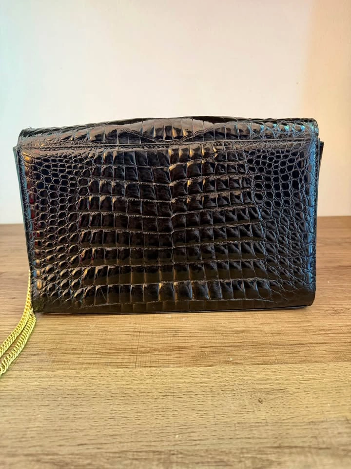 Vintage Italian Crocodile Leather Evening Bag - photo 2