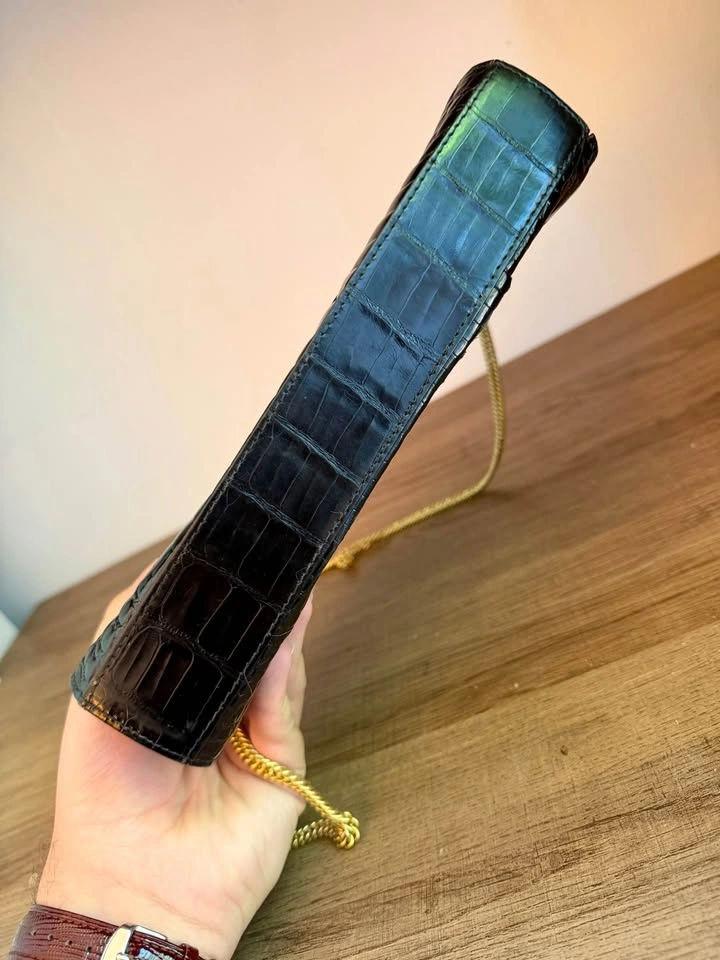 Vintage Italian Crocodile Leather Evening Bag - photo 4