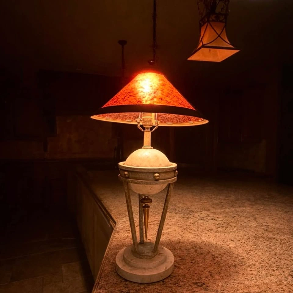 Neoclassical Sculptural Rustic Table Lamp - photo 3