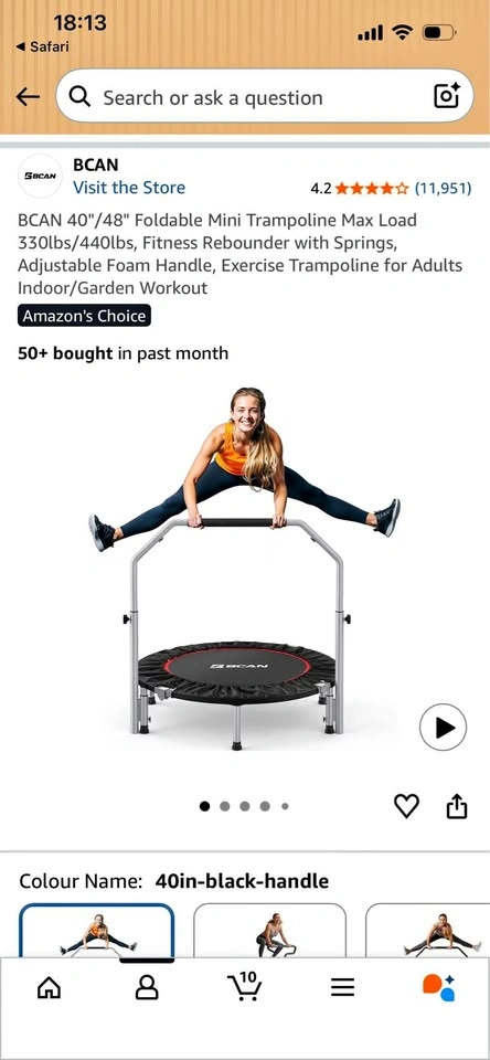Rebounder trampoline. Save the Tax!