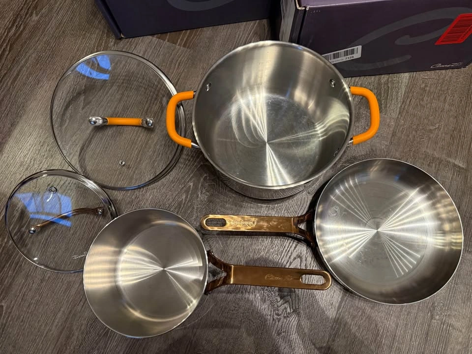 Ciwete 9.5" SS Frying Pan, 5.2qt Stock Pot & 3qt Sauce Pan - photo 2