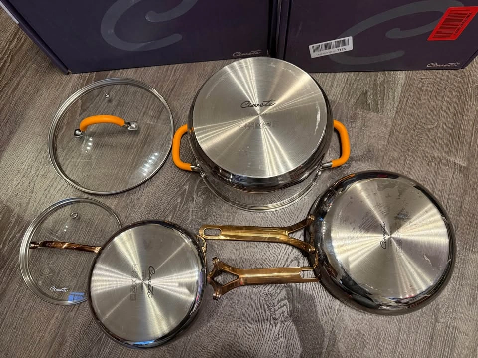 Ciwete 9.5" SS Frying Pan, 5.2qt Stock Pot & 3qt Sauce Pan - photo 3