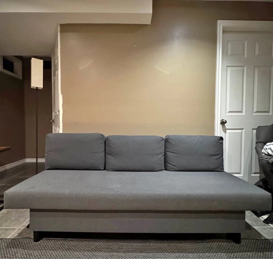 IKEA ÄLVDALE Grey Sofa Bed with Storage