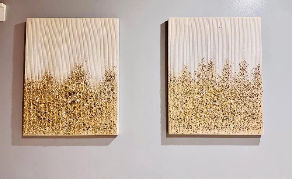 Beautiful glam wall art set of two