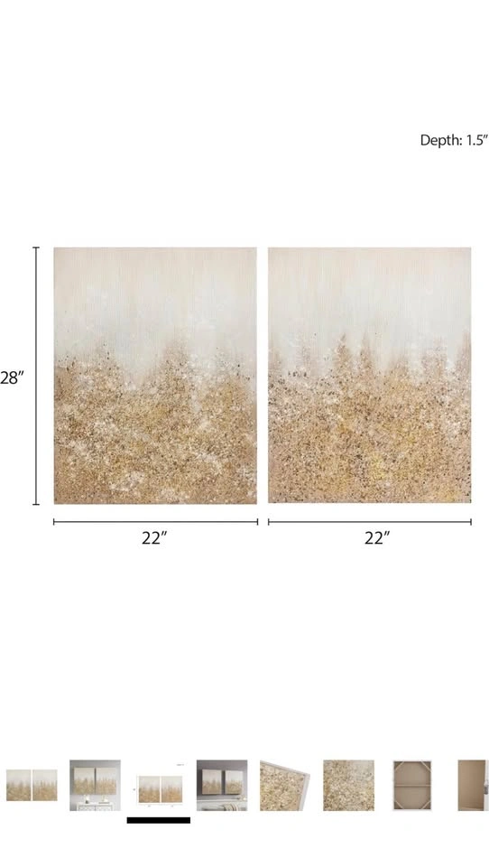 Beautiful glam wall art set of two - photo 3