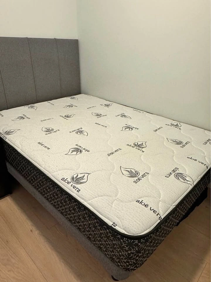 Double bed frame and mattress